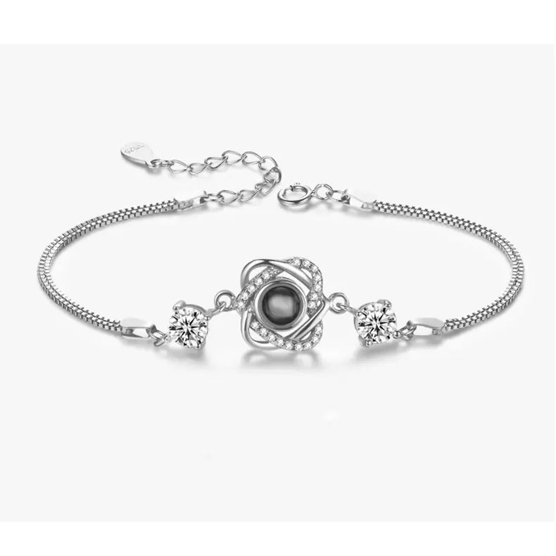 Silver Double Heart Bracelet
