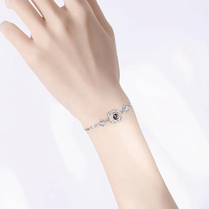 Silver Double Heart Bracelet