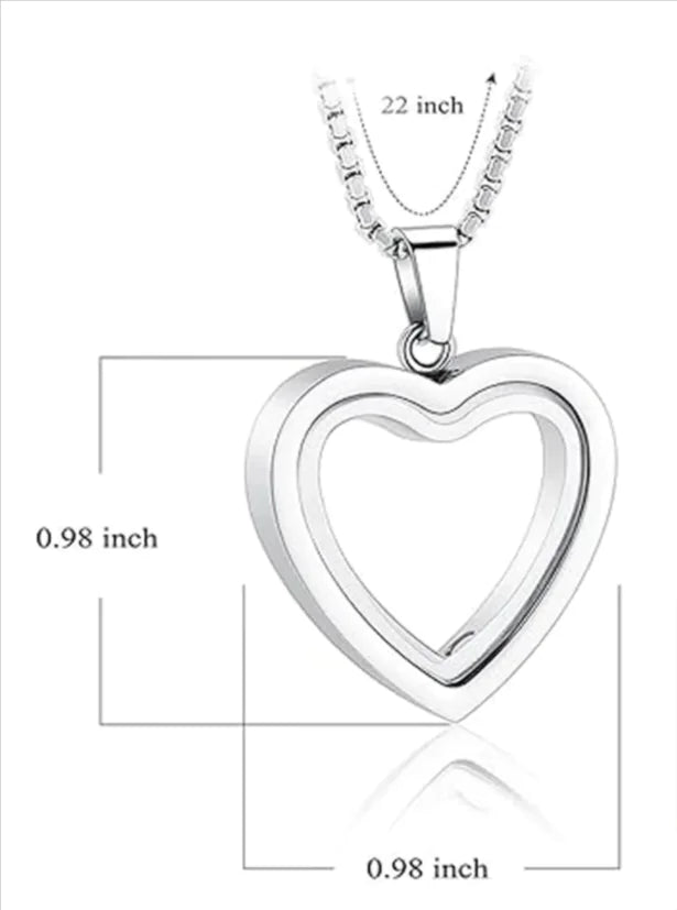 Heartfelt Remembrance: Stainless Steel Heart Pendant