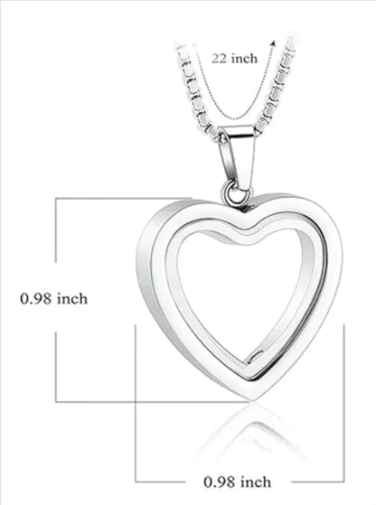 Heartfelt Remembrance: Stainless Steel Heart Pendant