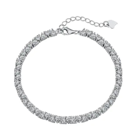 Sterling Silver Zircon Bracelet