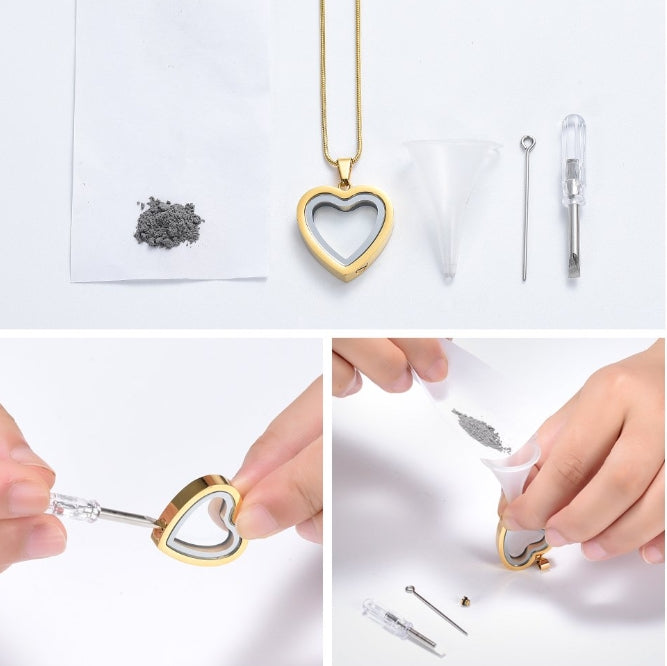 Heartfelt Remembrance: Stainless Steel Heart Pendant