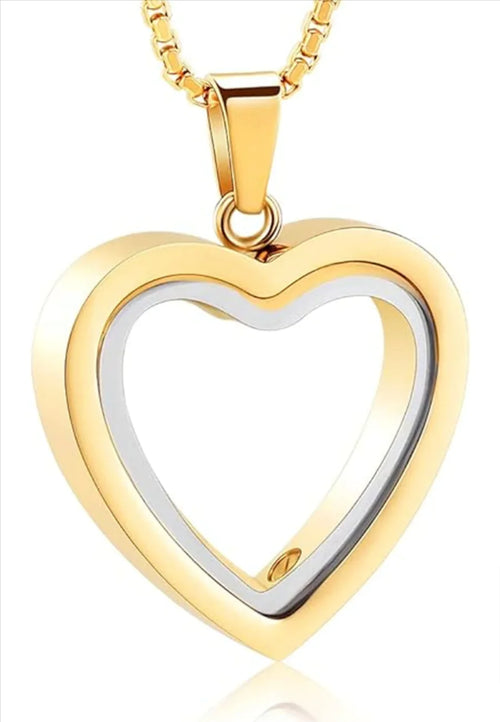 Heartfelt Remembrance: Stainless Steel Heart Pendant